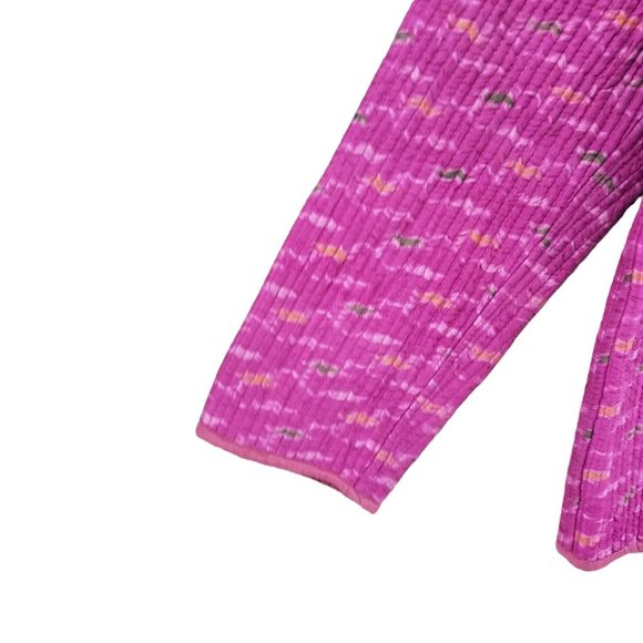 Sam Hilu Silk Reversible Jacket Womens Pink Purple Button Front Size S - Picture 12 of 13